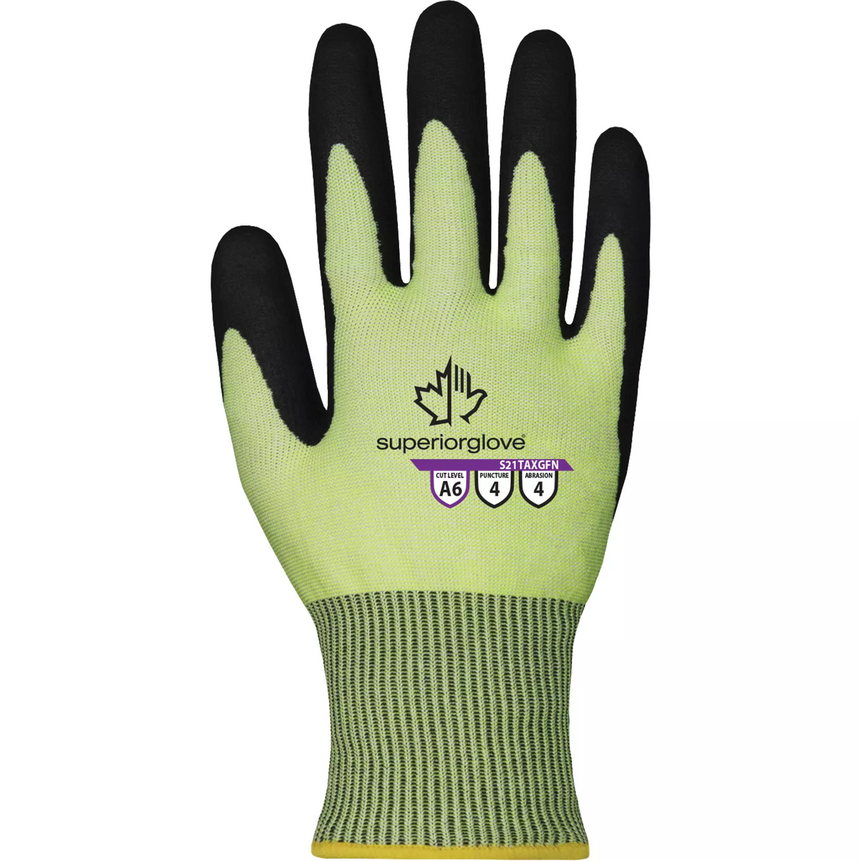 Paquet de 12 gants résistant à la coupe S21TAXGFN, Calibre 21, Revêtement Nitrile, Enveloppe en TenActiv, ASTM ANSI niveau A5
