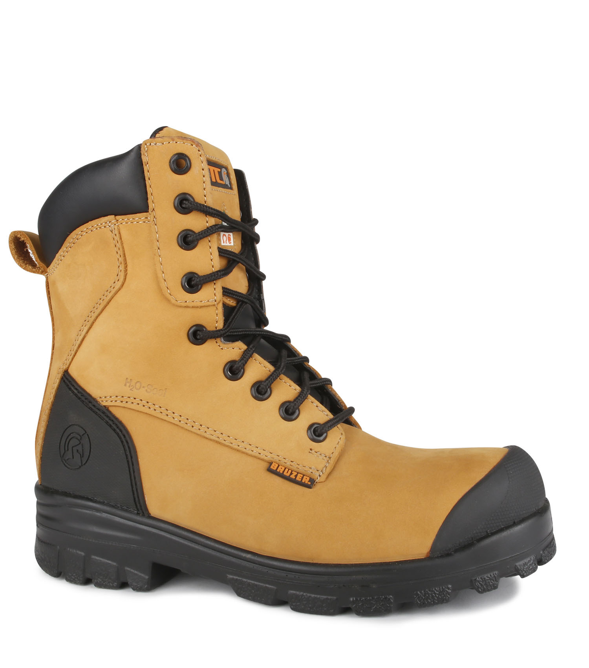 Master, tan, bottes  de travail 8'' en cuir nubuck