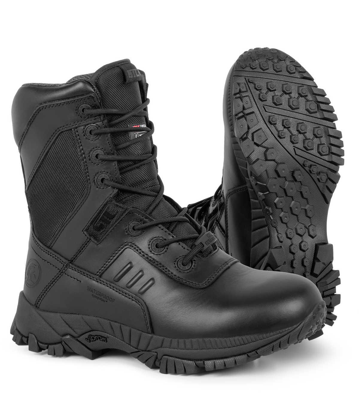 Tactik soft toe 200, noir, bottes  tactiques 8" imperméables  200g, largeur large