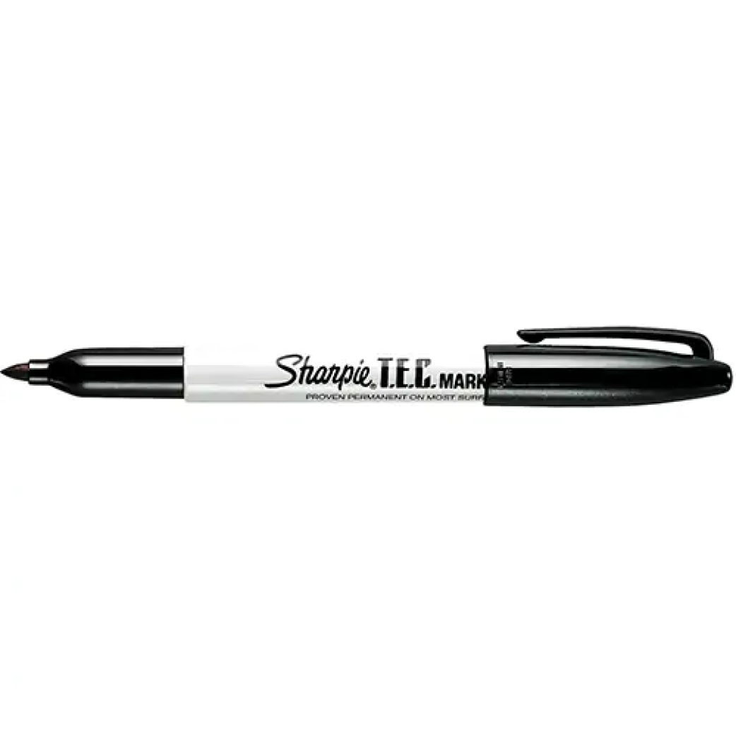Marqueur permanent T. E. C. (Trace Element Certified), Fin, Noir
