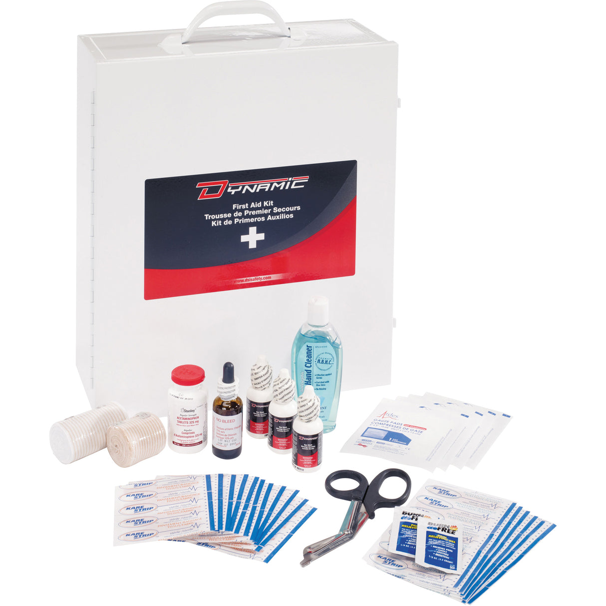 Trousse de premiers soins industrielle pour usage général , dispositif médical classe 1, boîte en métal