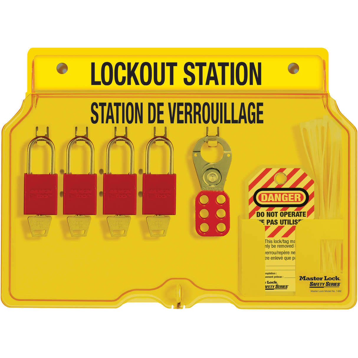 Station de verrouillage, capacité de 4, cadenas compris