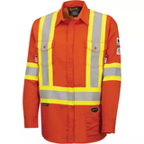 7742 Chemise de sécurité ignifugée FR-Tech, orange haute visibilité
