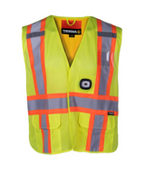Veste de sécurité avec lumières DEL, petit-moyen, jaune