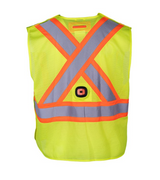 Veste de sécurité avec lumières DEL, jaune