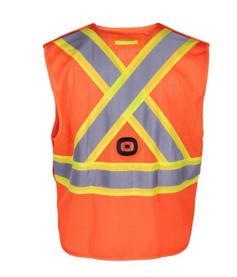 Veste de sécurité avec lumières DEL, orange