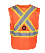 Veste de sécurité avec lumières DEL, orange