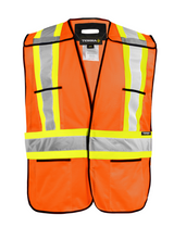 Veste détachable en 5 points haute visibilité avec biais noirs