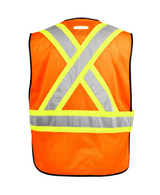 Veste détachable en 5 points haute visibilité avec biais noirs