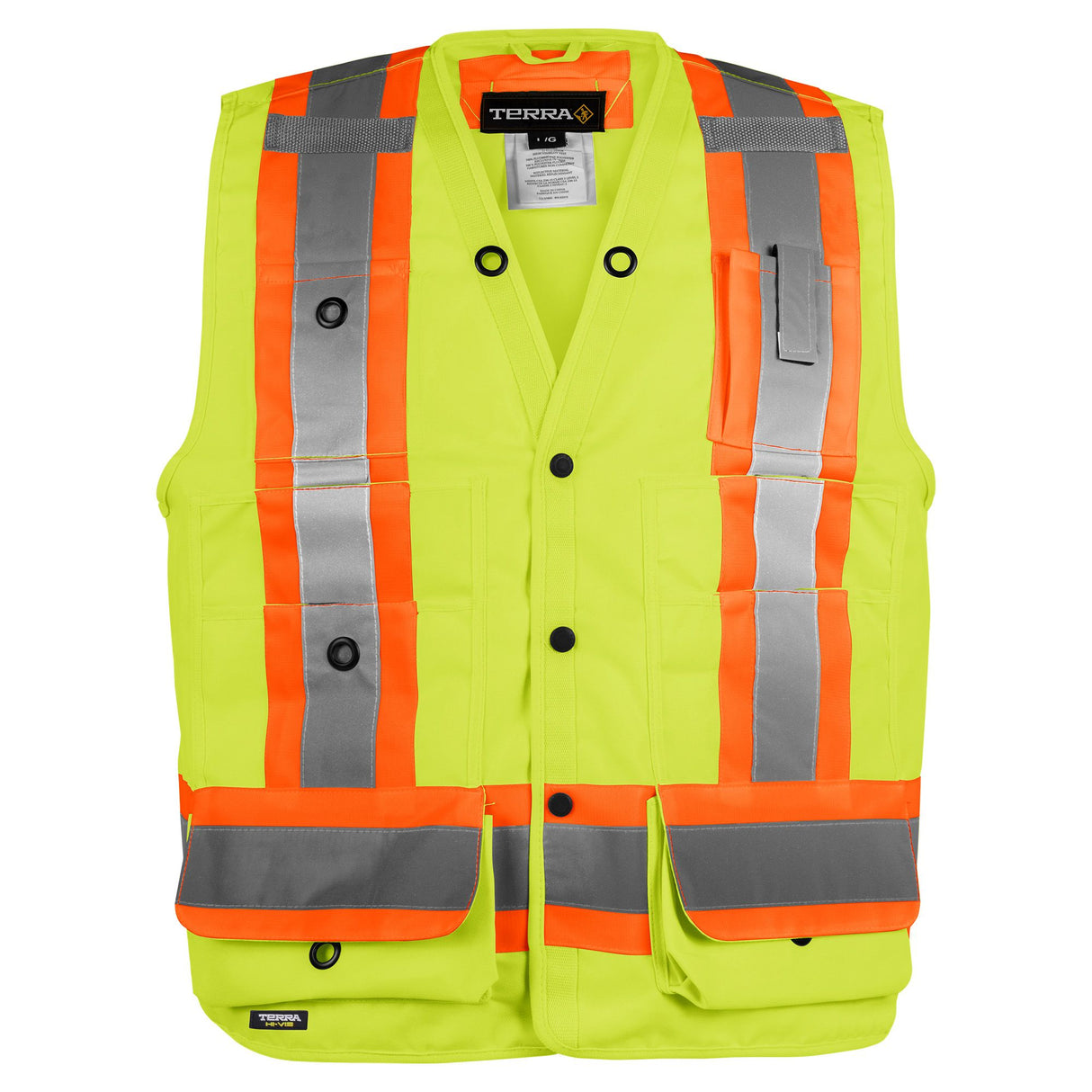 Veste d'arpenteur haute visibilité, Jaune
