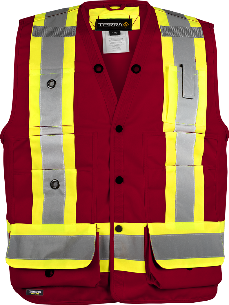 Veste d'arpenteur haute visibilité, Jaune