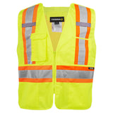 Veste détachable en 5 points haute visibilité avec fermeture à glissière