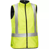 Veste bouffante, enveloppante et réversible avec X au dos Bisley  pour femmes, jaune lime haute visibilité, polyester