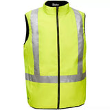 Veste bouffante réversible avec X au dos Bisley, jaune lime haute visibilité, polyester