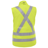 Veste pour femme ANSI Type R, classe 3 et CSA Z96 avec veste intérieure zippée