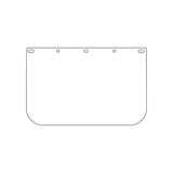 Visière de sécurité en polycarbonate à ajustement universel - 0.04" épaisseur