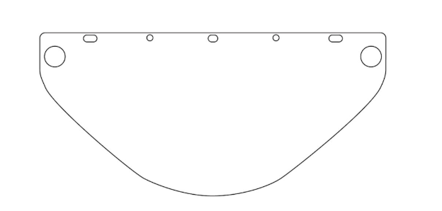 Visière de sécurité PETG taille universelle - épaisseur de 0,04"