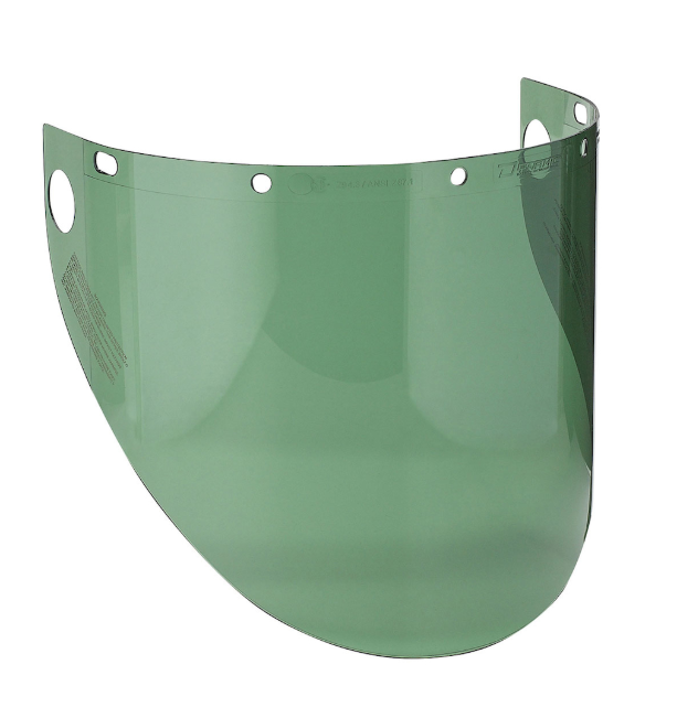 Visière de sécurité en polycarbonate asphérique - épaisseur de 0,06"