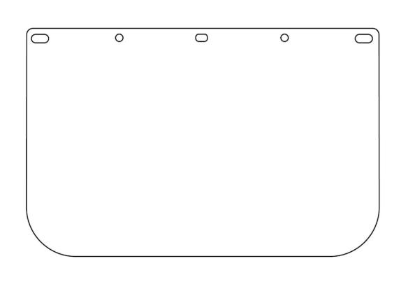 Visière de sécurité universelle en polycarbonate